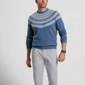 Peter Millar Sweater | Vintage Indigo/Fairisle Crew | sz XXL